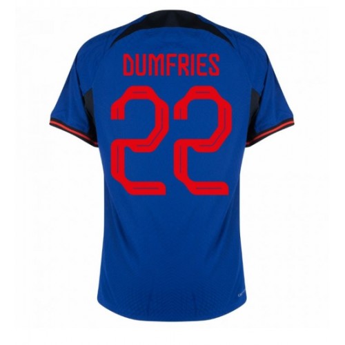 Echipament fotbal Olanda Denzel Dumfries #22 Tricou Deplasare Mondial 2022 maneca scurta